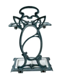 Art Nouveau Enameled Iron Umbrella Stand, 1900s